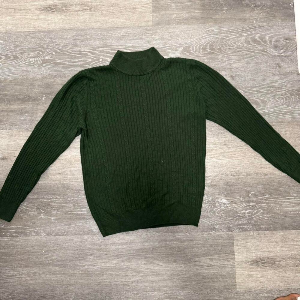 Jenny buchanan green ribbed turtleneck